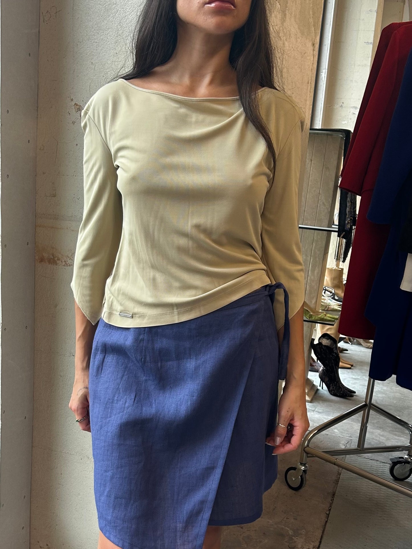 Valentino split flare sleeve soft top