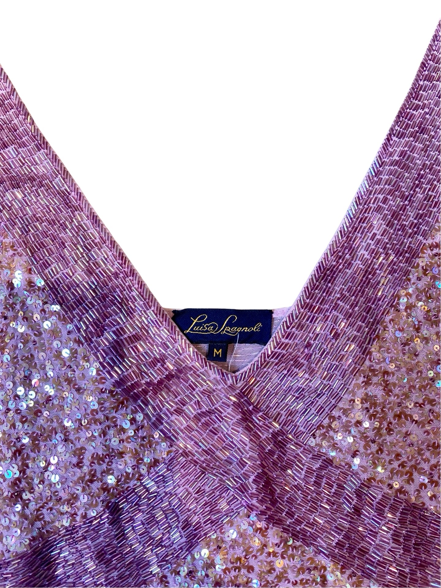 Luisa Spagnoli Lavender Sequin Top Y2K