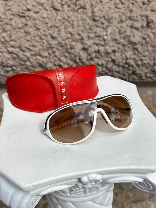 PRADA 2000,s white and brown shades