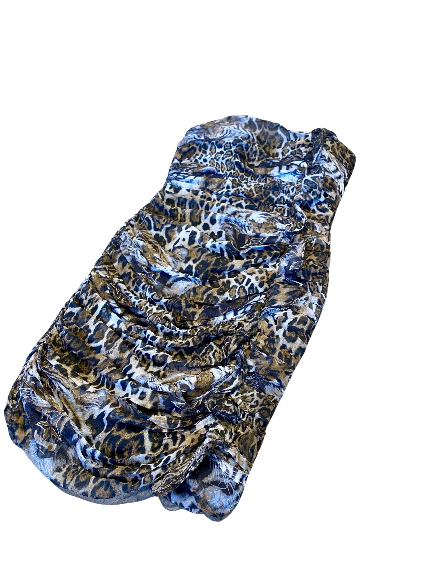 Philipp Plain Couture Tiger Tube Silk Dress Y2K
