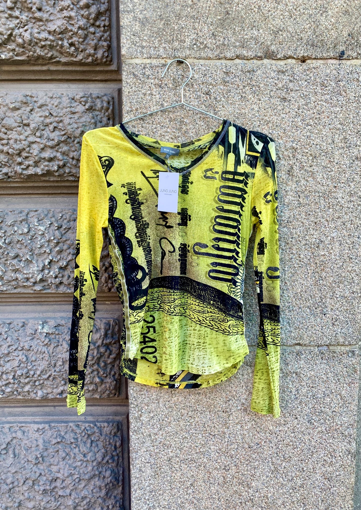 Printed Marc Aurel Mesh Top Y2K