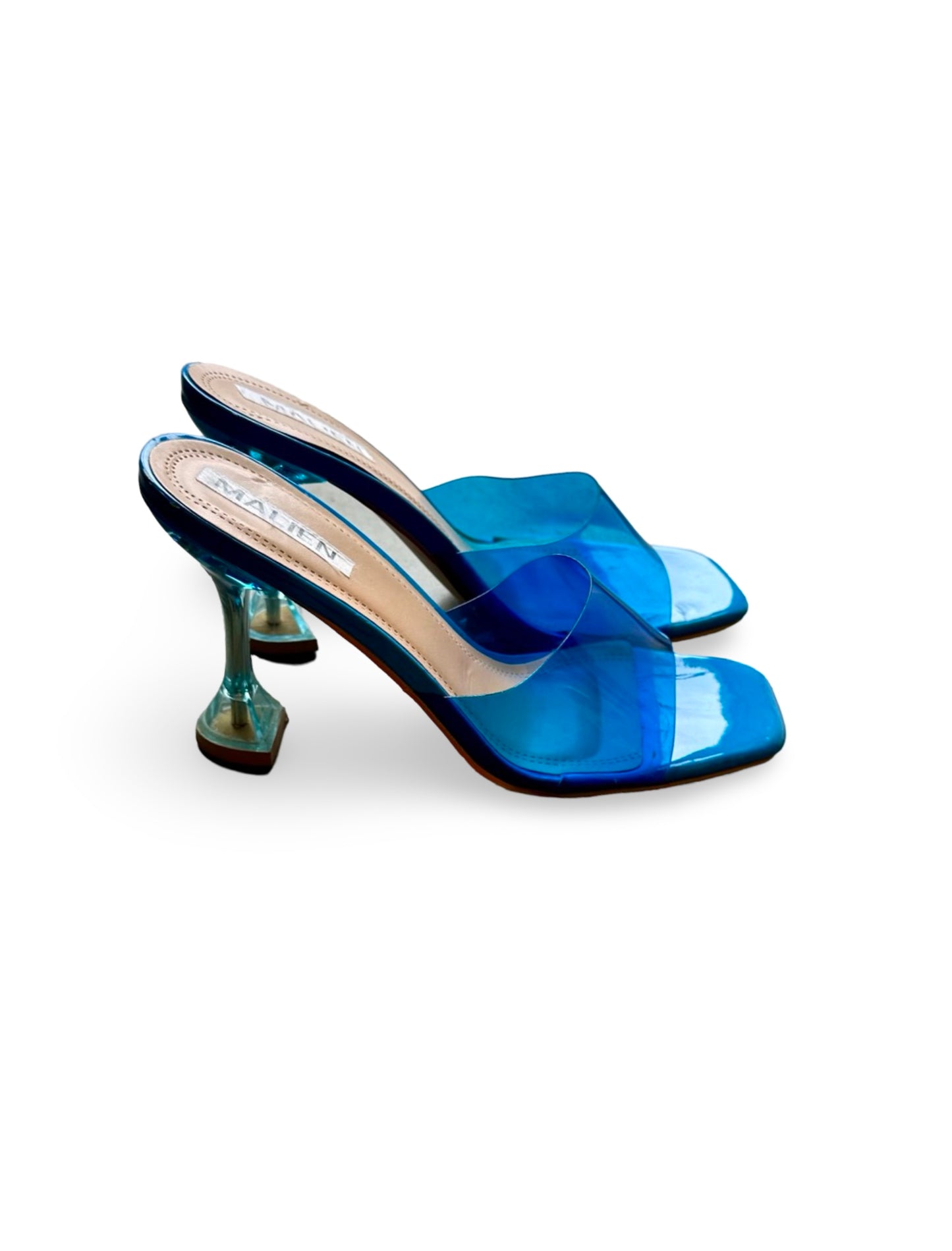 Malien Clear Blue Crystal Heels