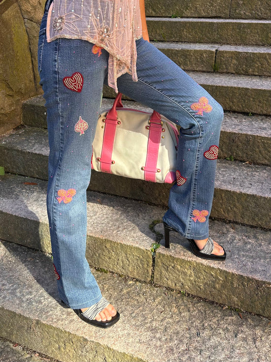 Versace Y2K embellished bootcut jeans