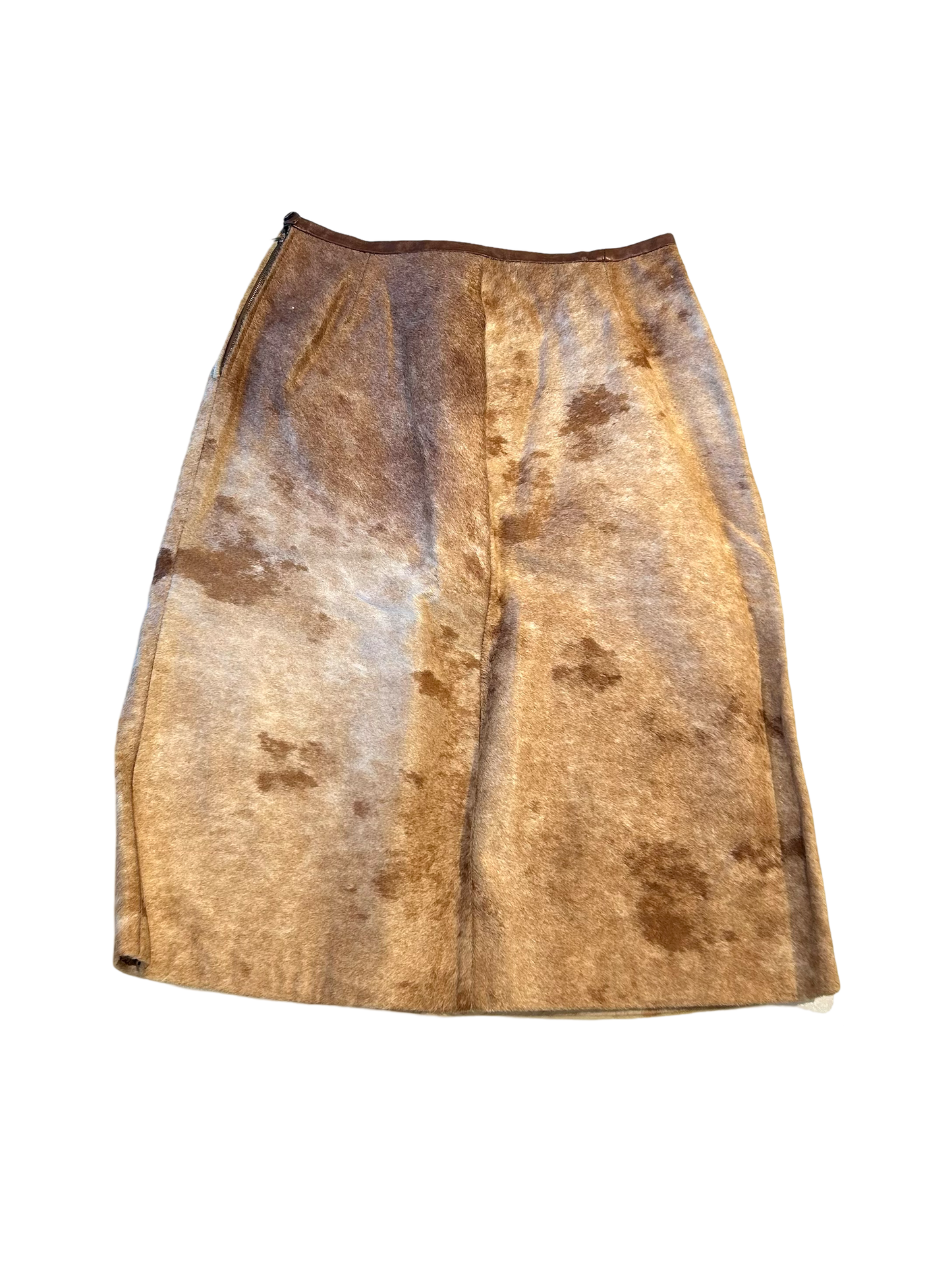 Cows skin midi skirt