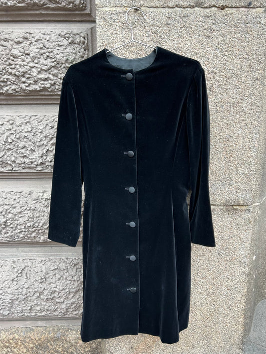 Yves Saint Laurent 1980's velvet dress coat