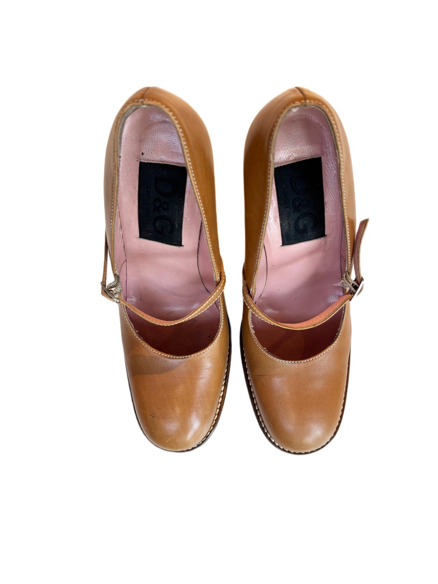 D&G Mary Jane Leather Wedges early 2000s