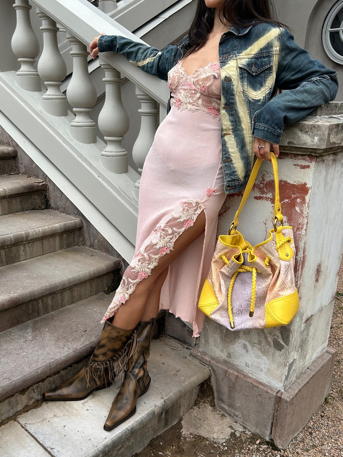 La Perla pink lace dress