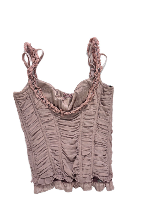 Via Delle Perle Romantic Silk Corset Top