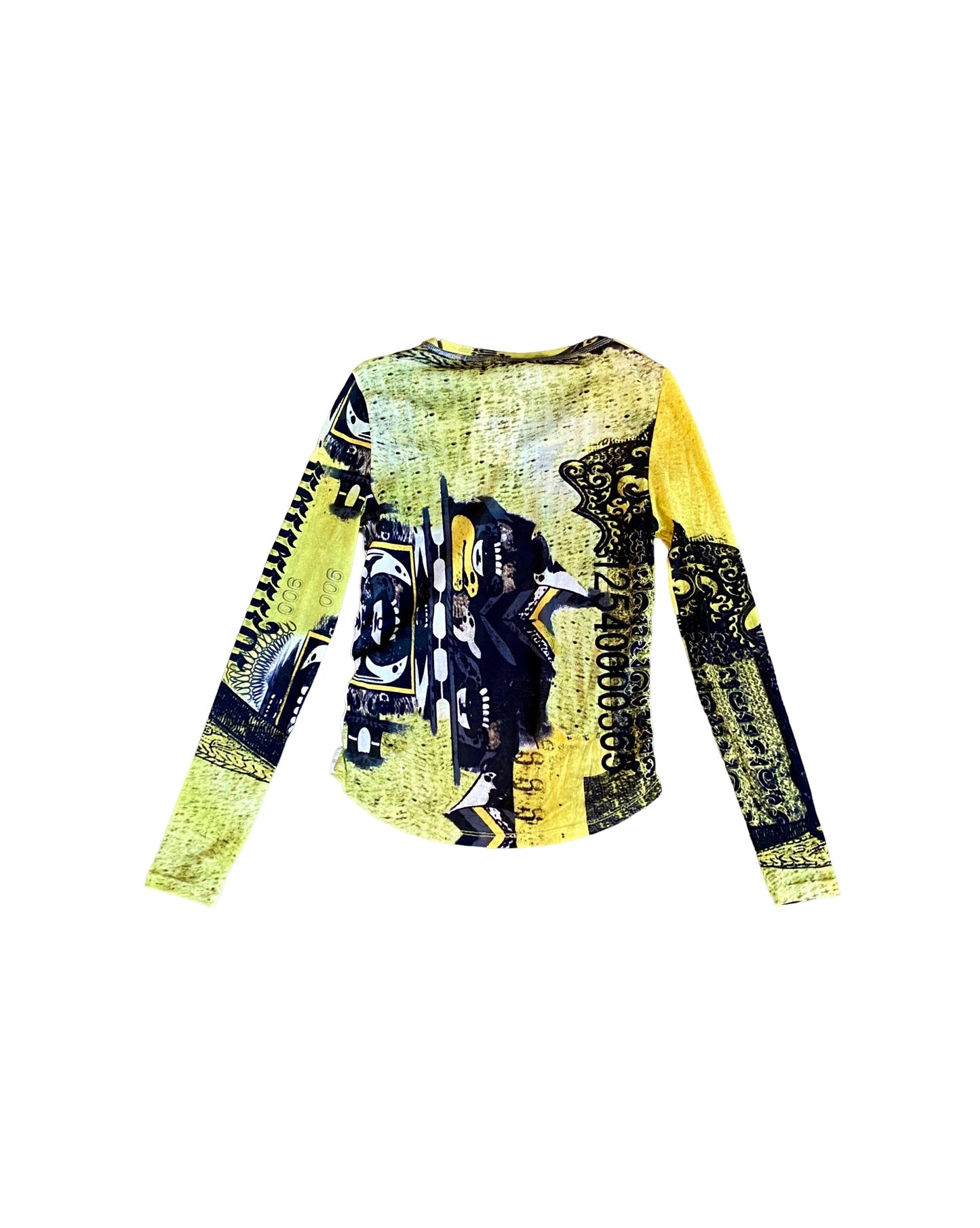 Printed Marc Aurel Mesh Top Y2K