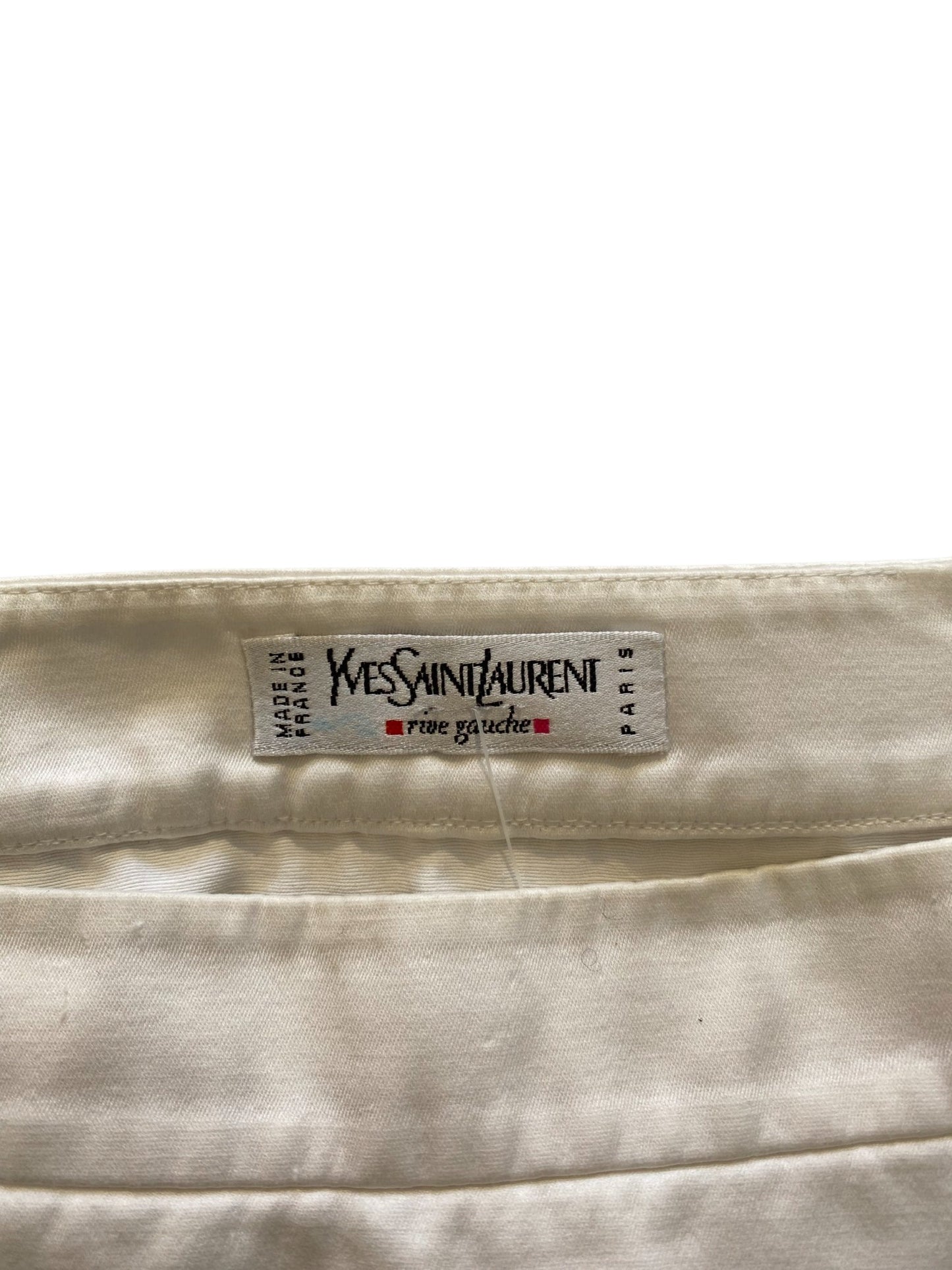 Yves Saint Laurent White Pen Skirt 90’s