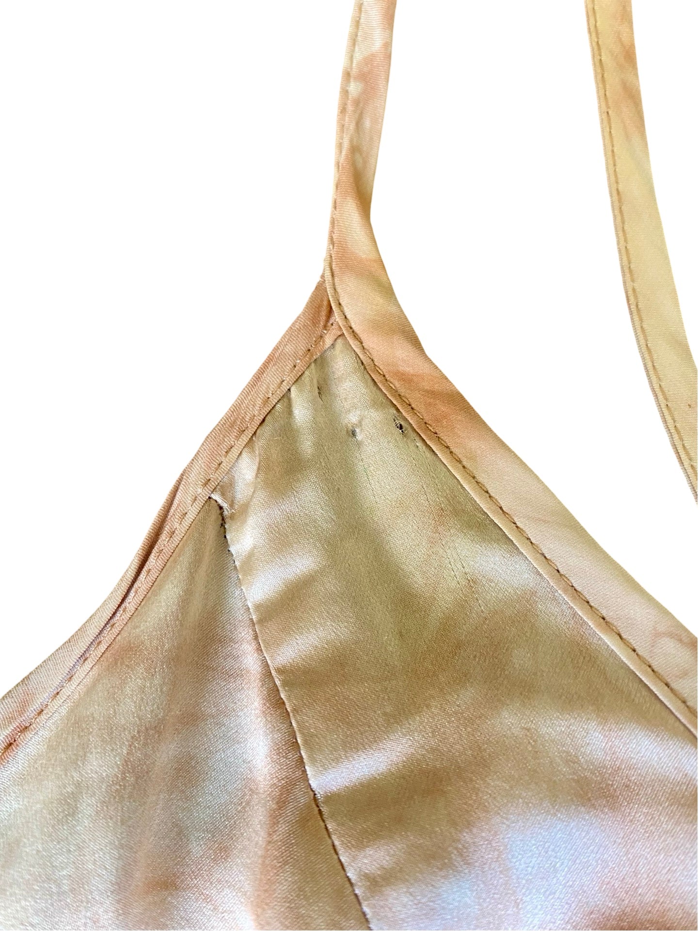 Peach Tie-dye Silk Dress