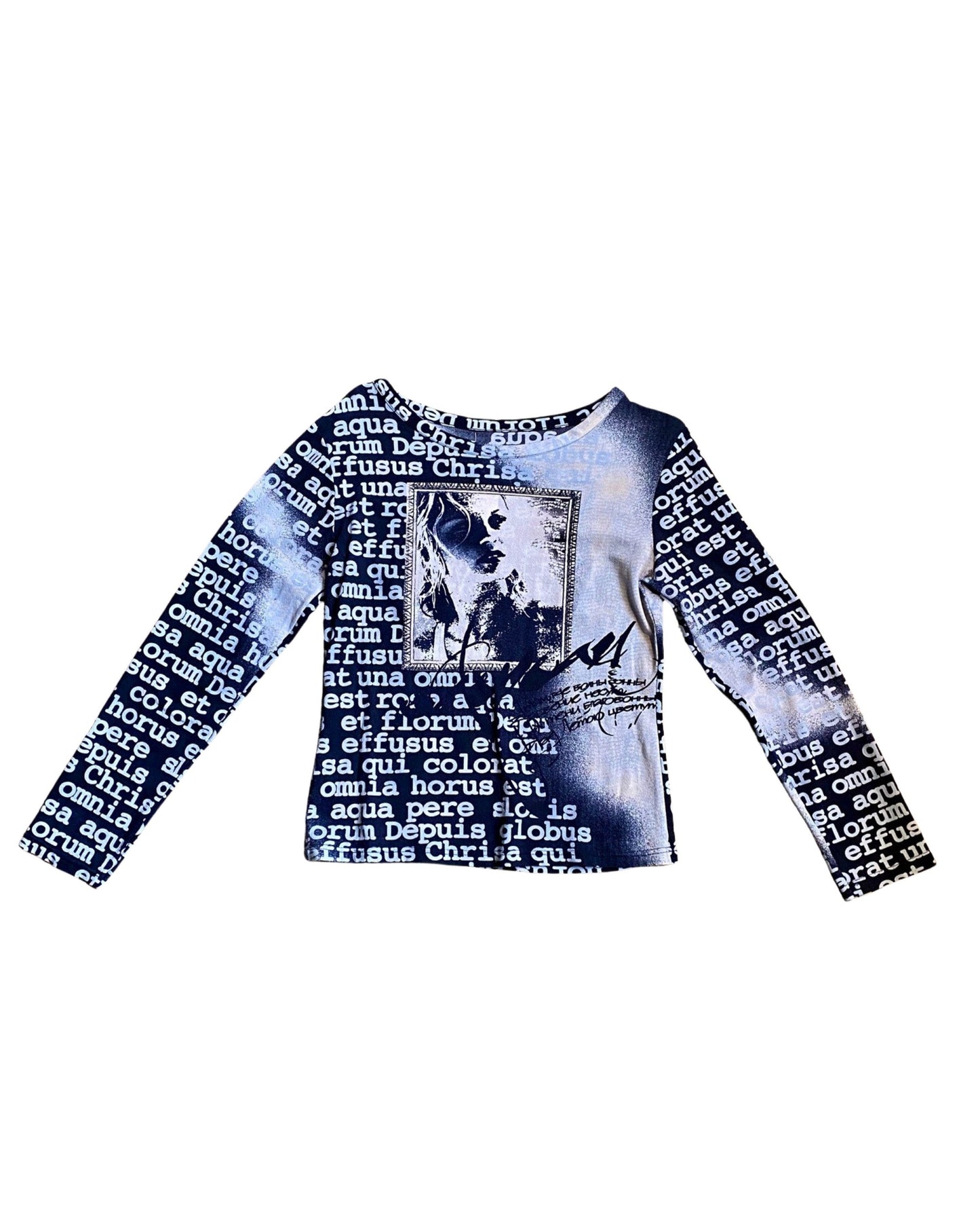 Printed Mesh Top Y2K