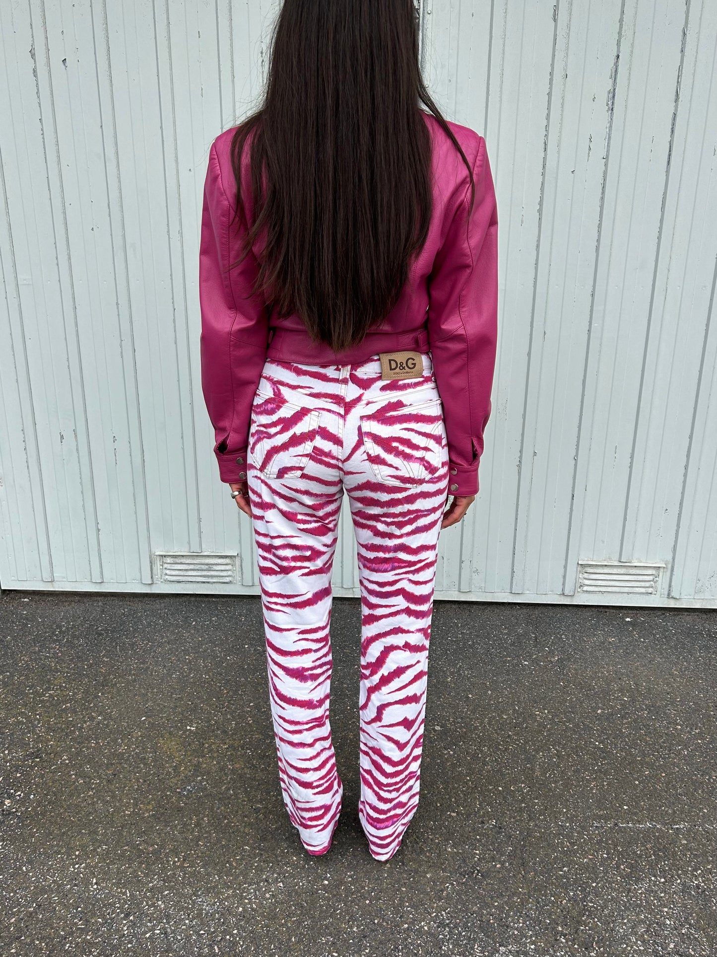 Dolce & Gabbana Y2K zebra trousers