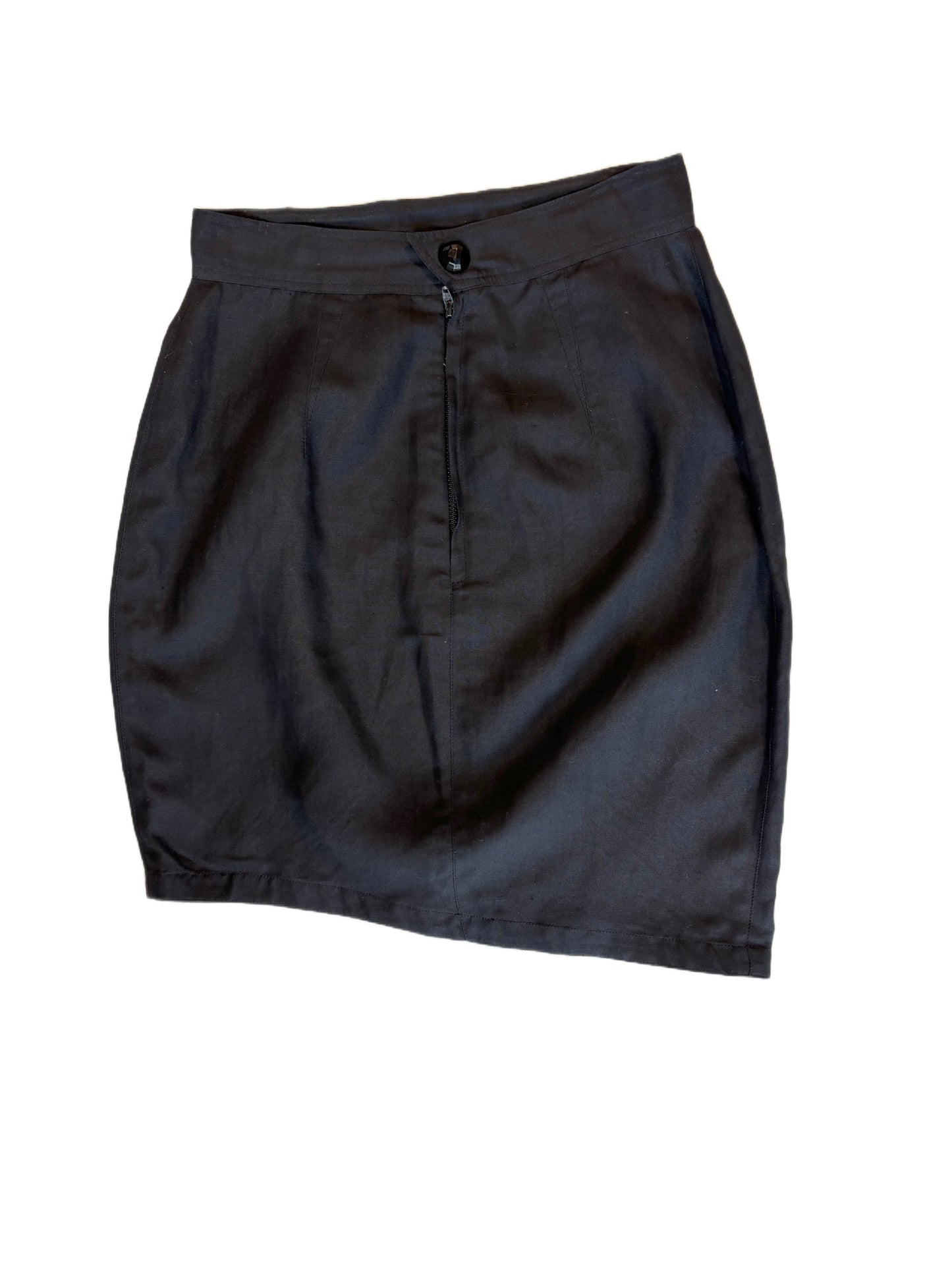 Mugler Black Asymmetrical Mini Skirt