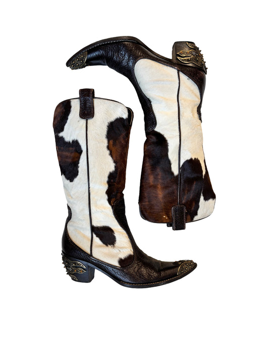 Vintage Vincini Cowhide Western Boots