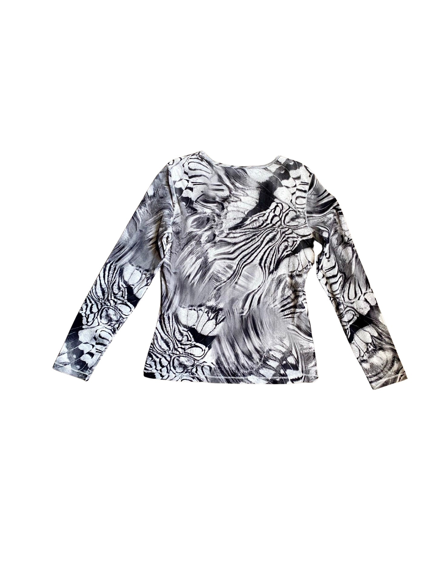 Abstract Swirl Mesh Top 2000’s