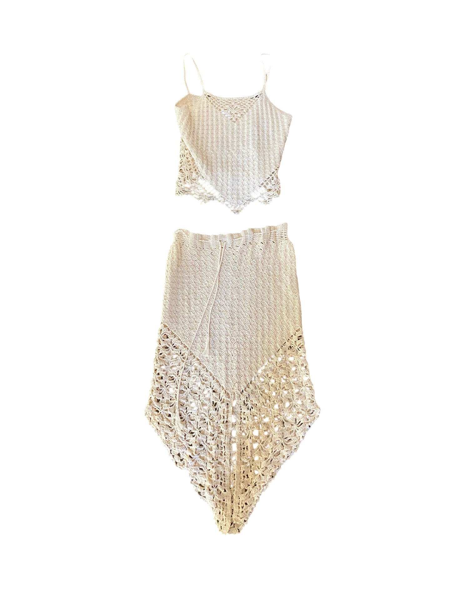 Off White Crochet Set