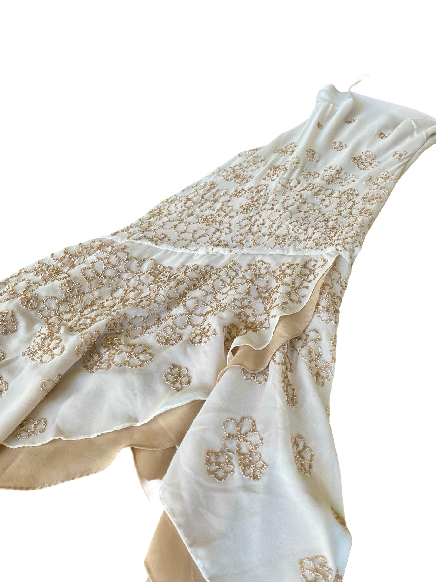 Romantic Beaded Maxi Dress 90’s