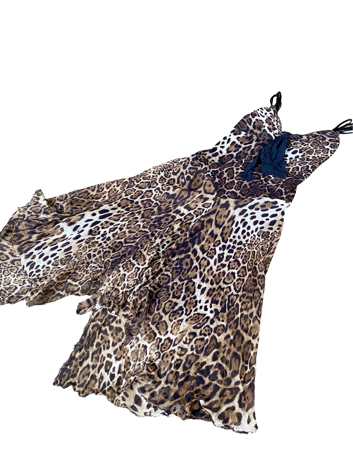 Silk Cheetah Dress Y2K