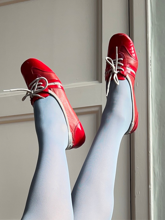 Prada Red Patent Leather Ballet Sneakers