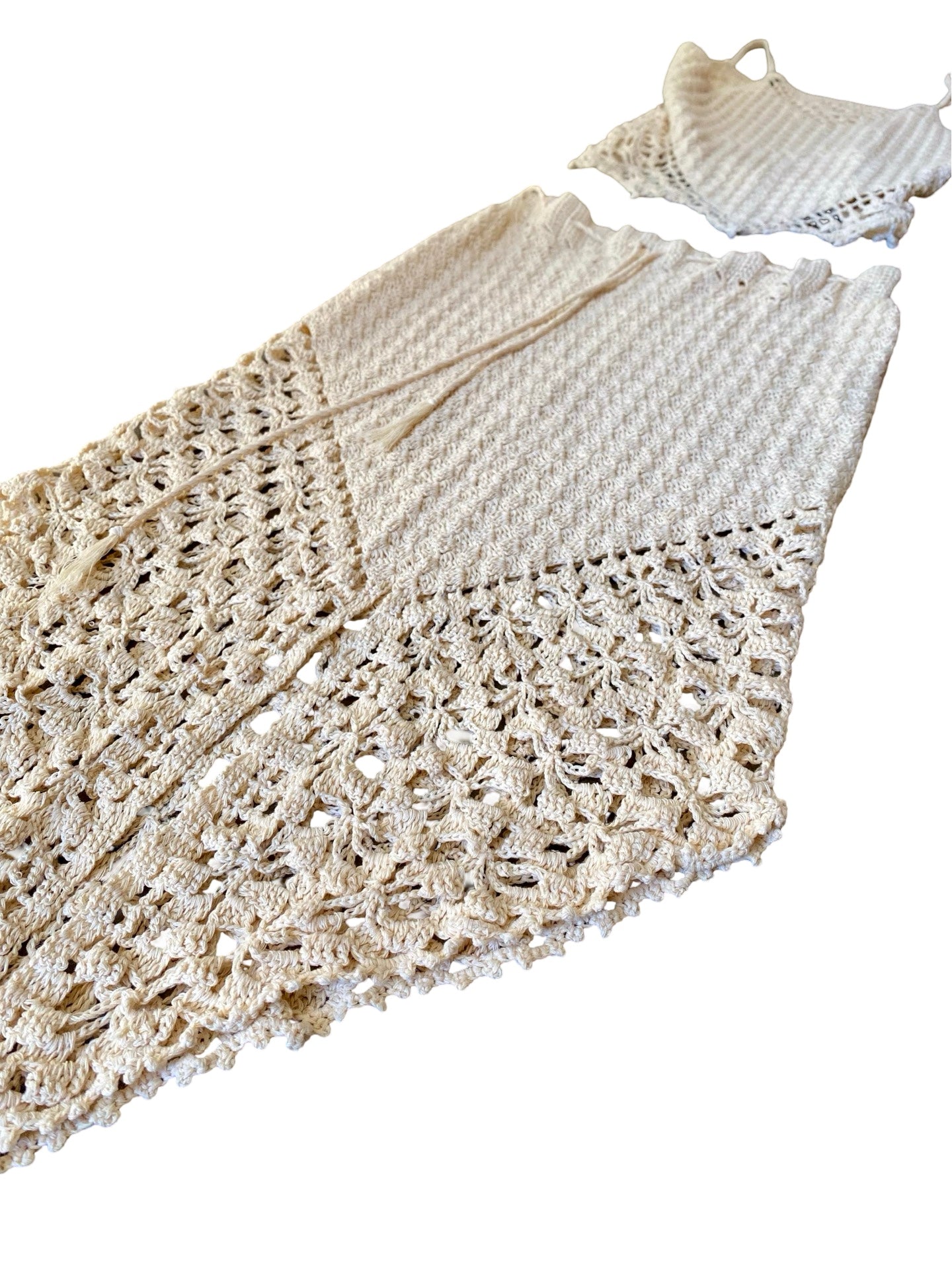 Off White Crochet Set