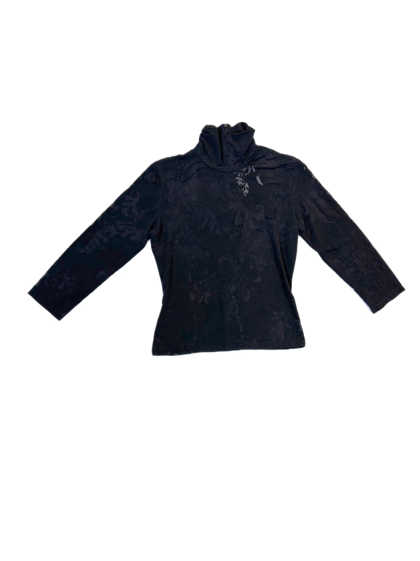 Versace Jeans Couture Black Detailed Turtleneck