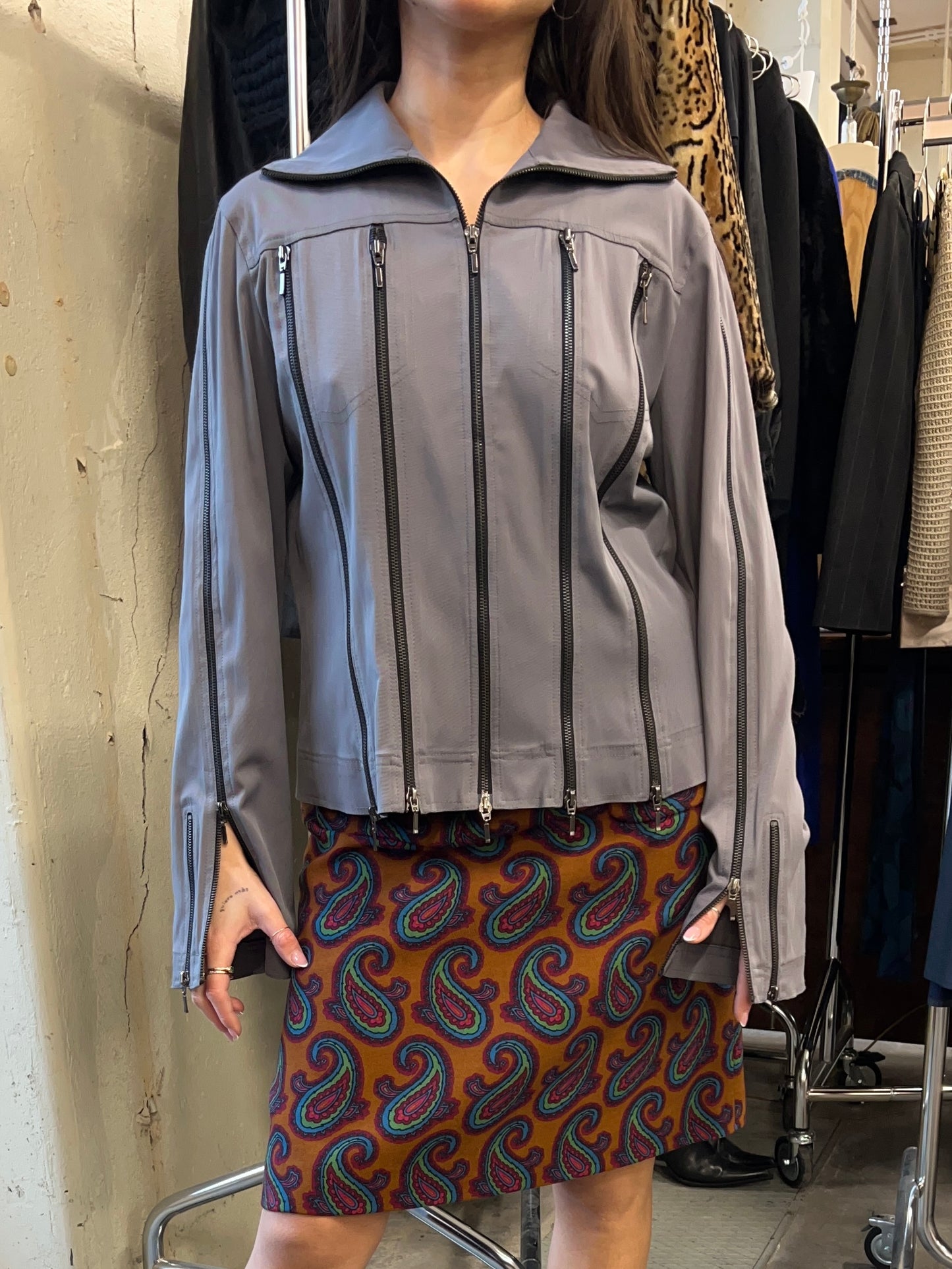 Zipper detail jacket