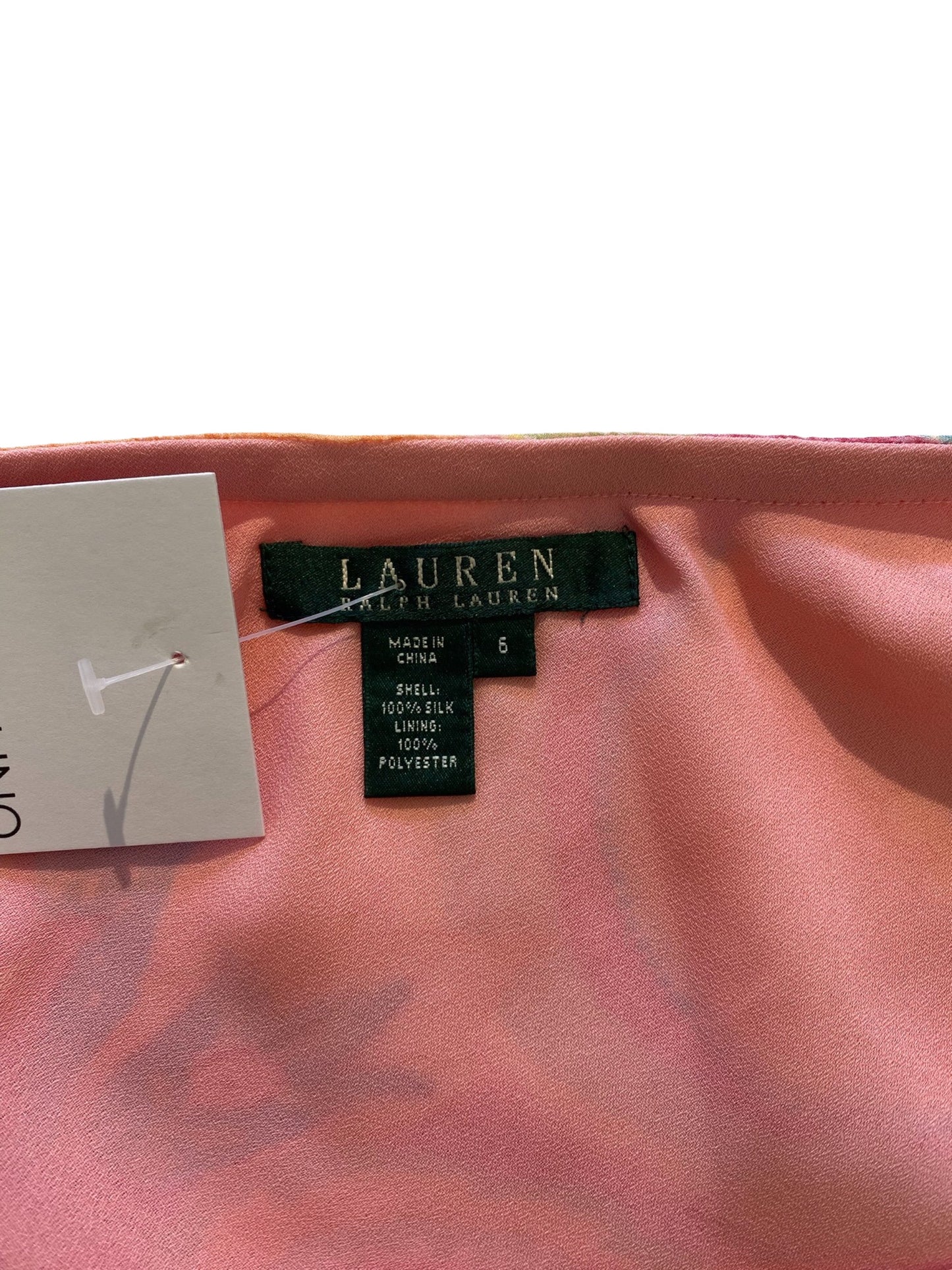 Ralph Lauren pink paisley silk skirt Y2K