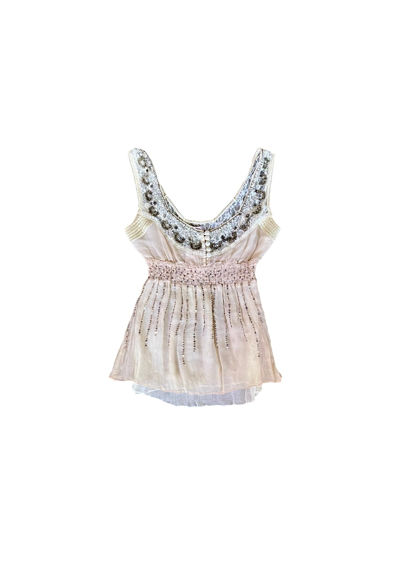 Romantic Silk and Sequin top