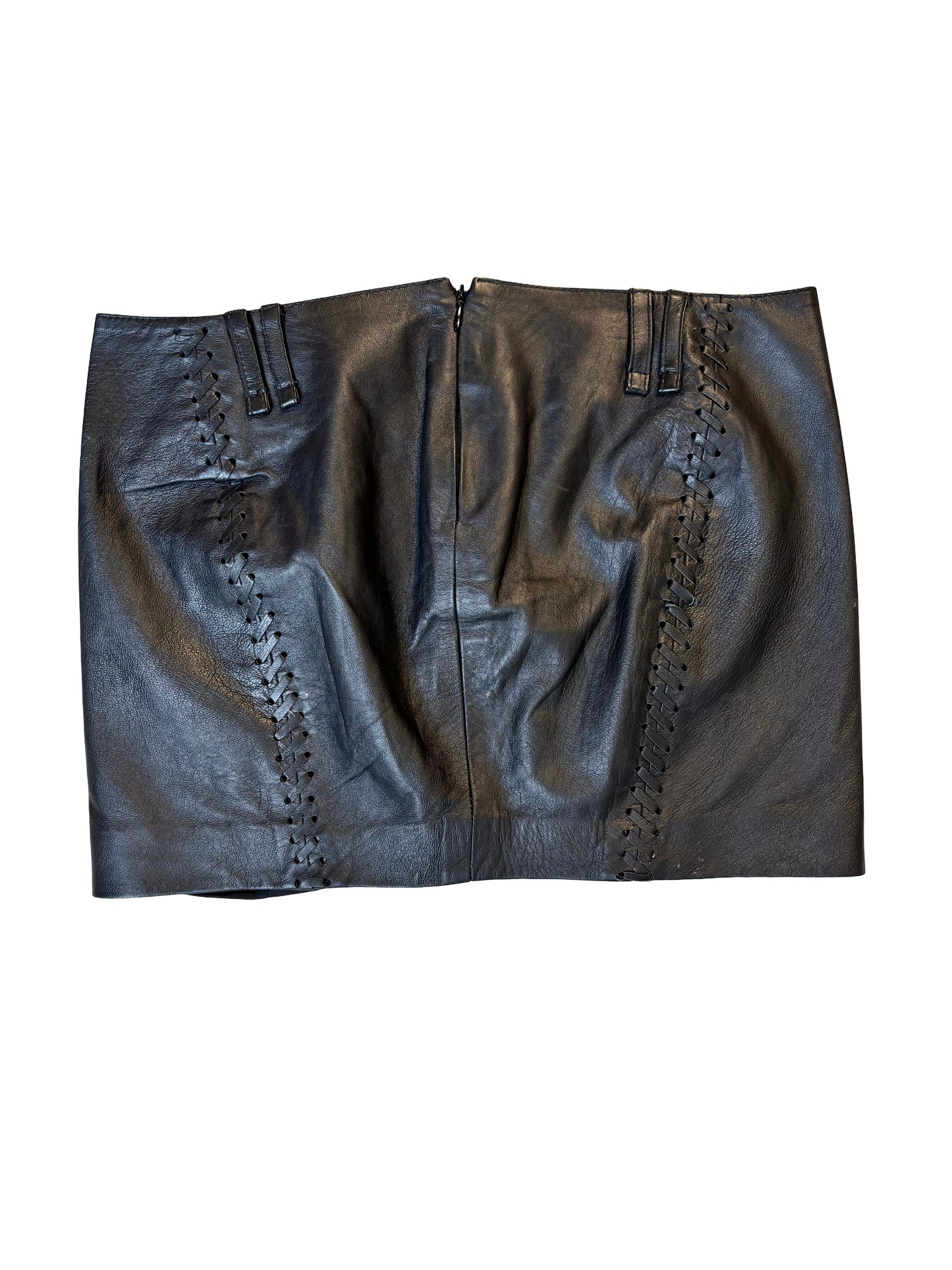 Plein Sud Leather Mini Skirt