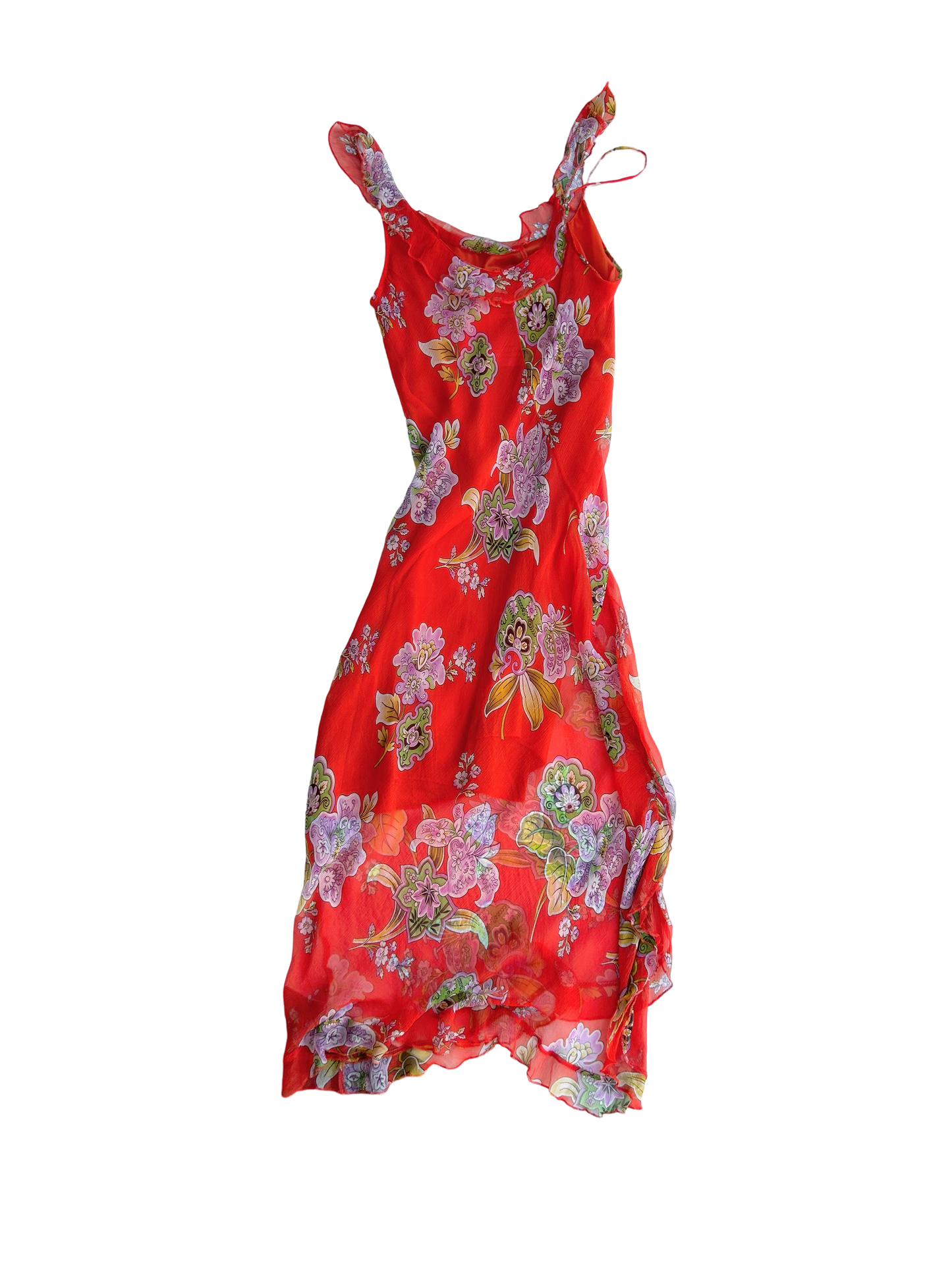 90’s Benetton floral silk dress