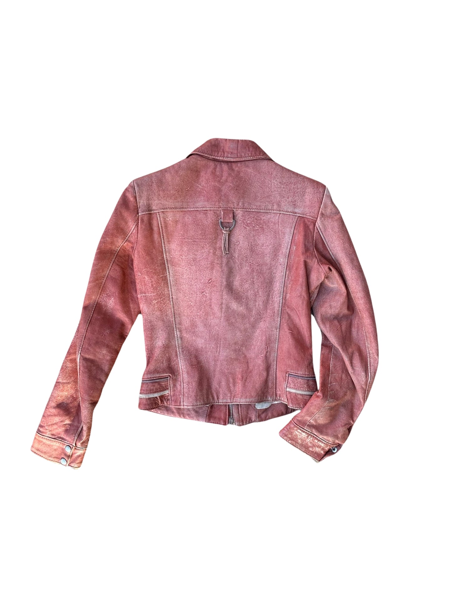 KOR@KOR distressed look leather jacket