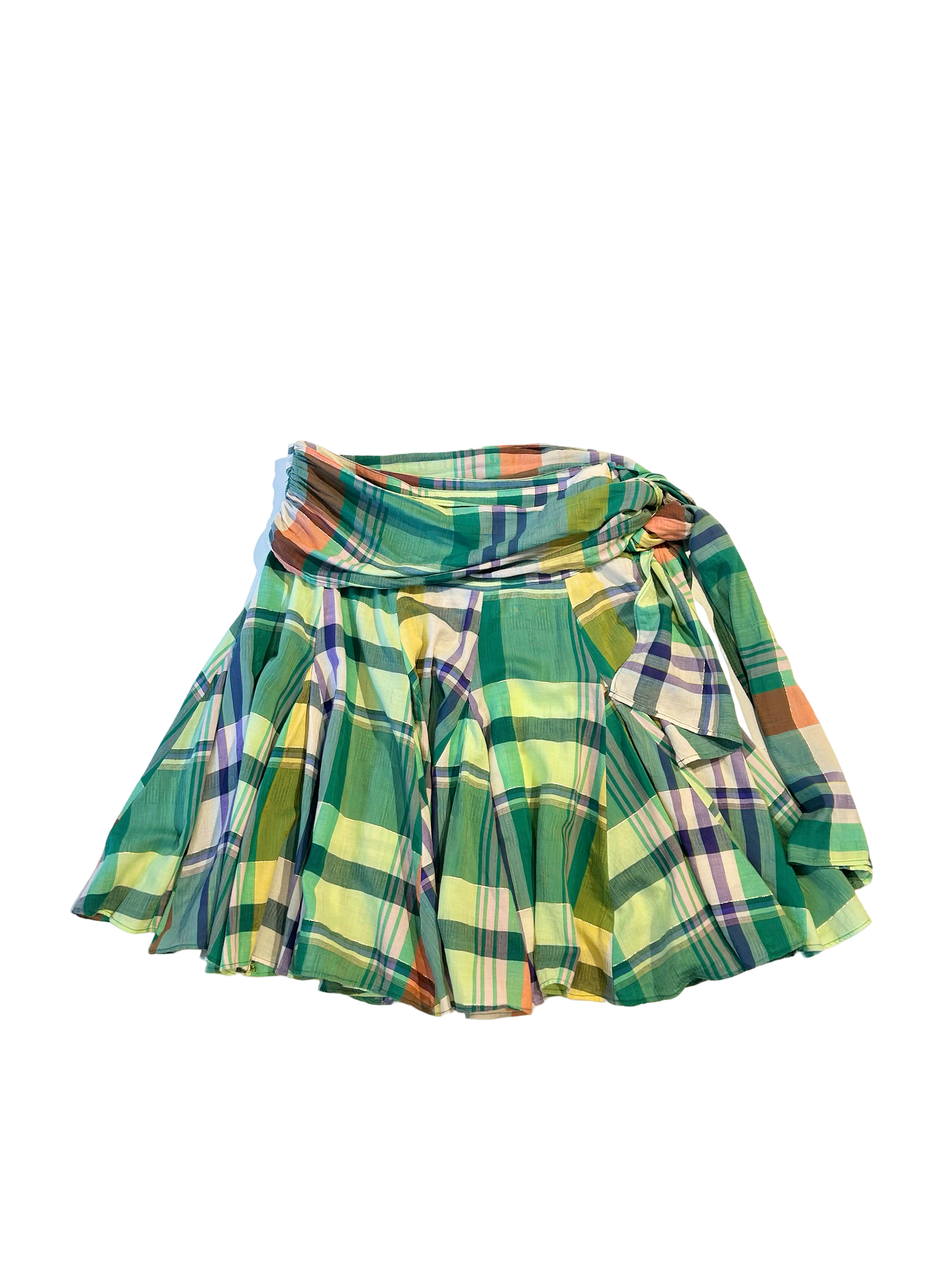 Moschino multi colored checked midi skirt