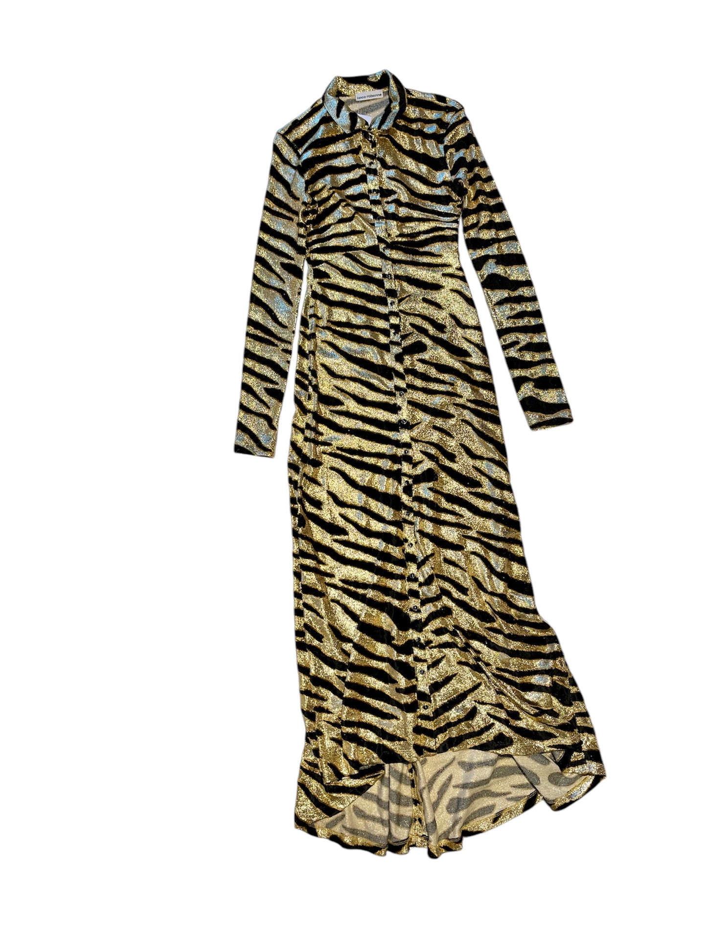 Paco Rabanne tiger print maxi dress