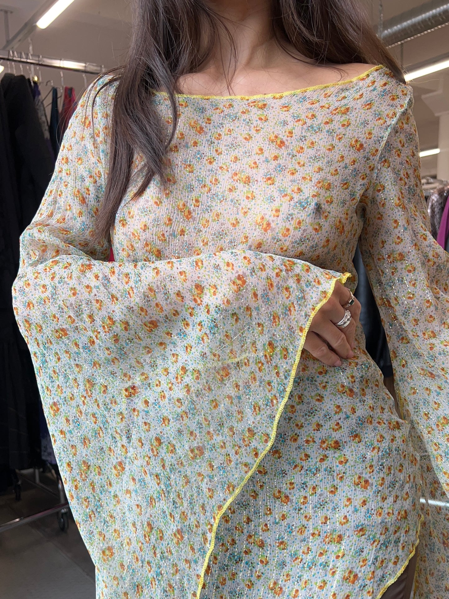 Asymmetrical Italian silk tunic