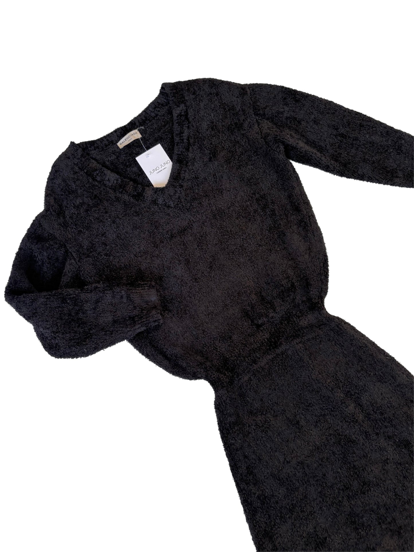 Balenciaga knitted velour dress