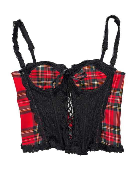 Moschino Punk Lace Tartan Bustier