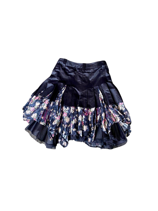 MARITHÉ + FRANÇOIS GIRBAUD Pleated Silk Skirt 90´s