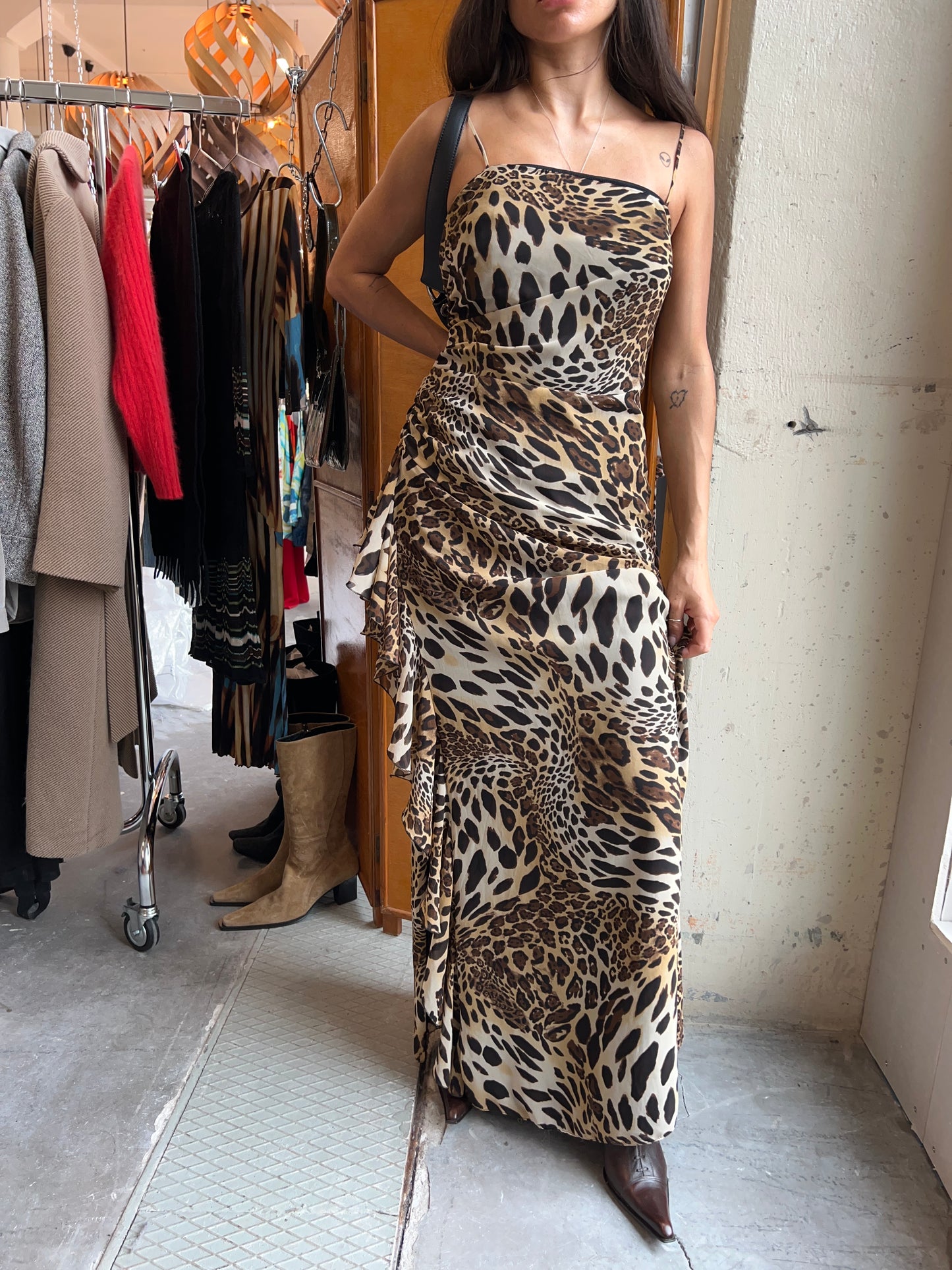 Cheetah Maxi Dress Y2K