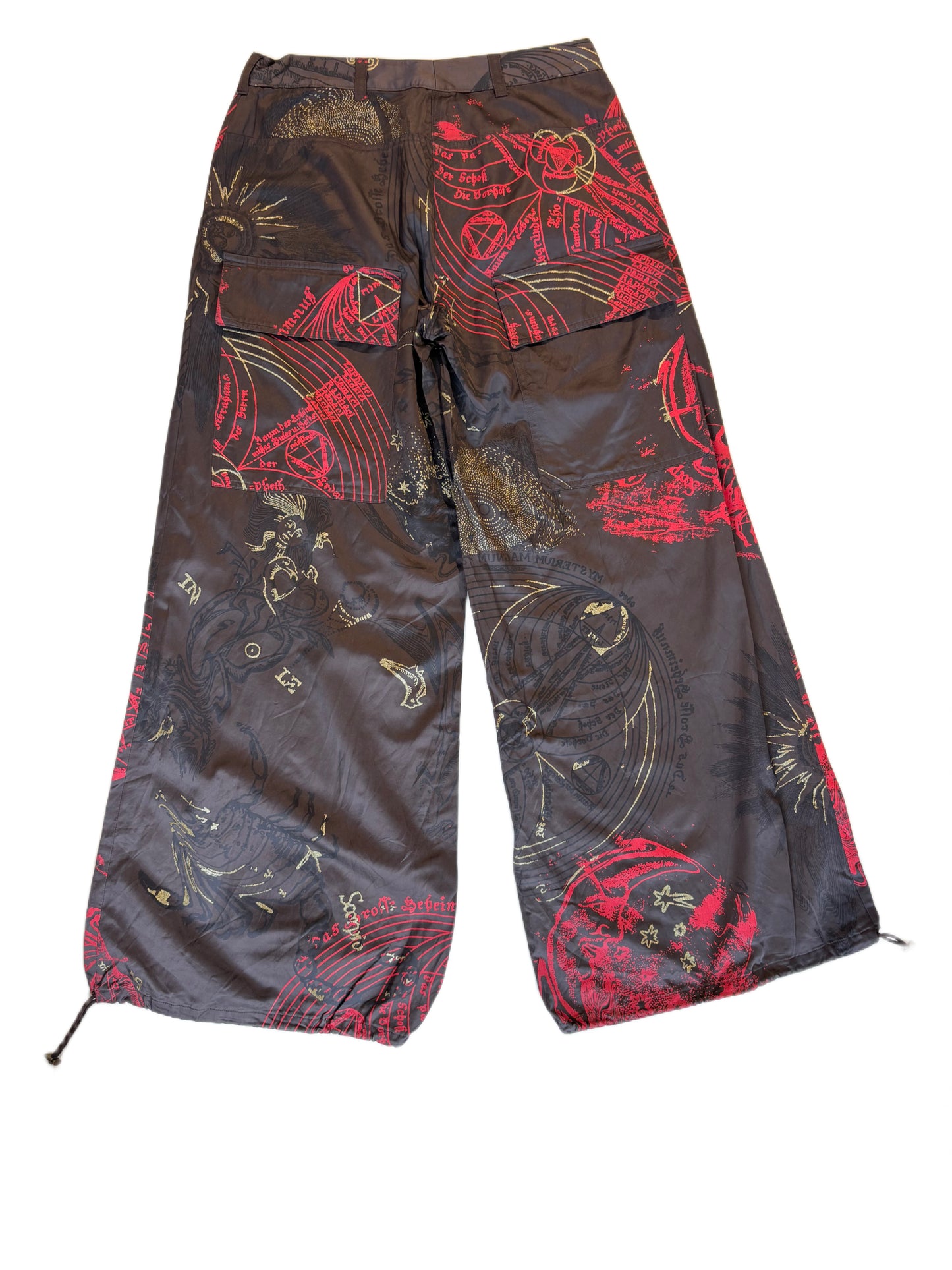 Just Cavalli Red Graphic Print Trousers
