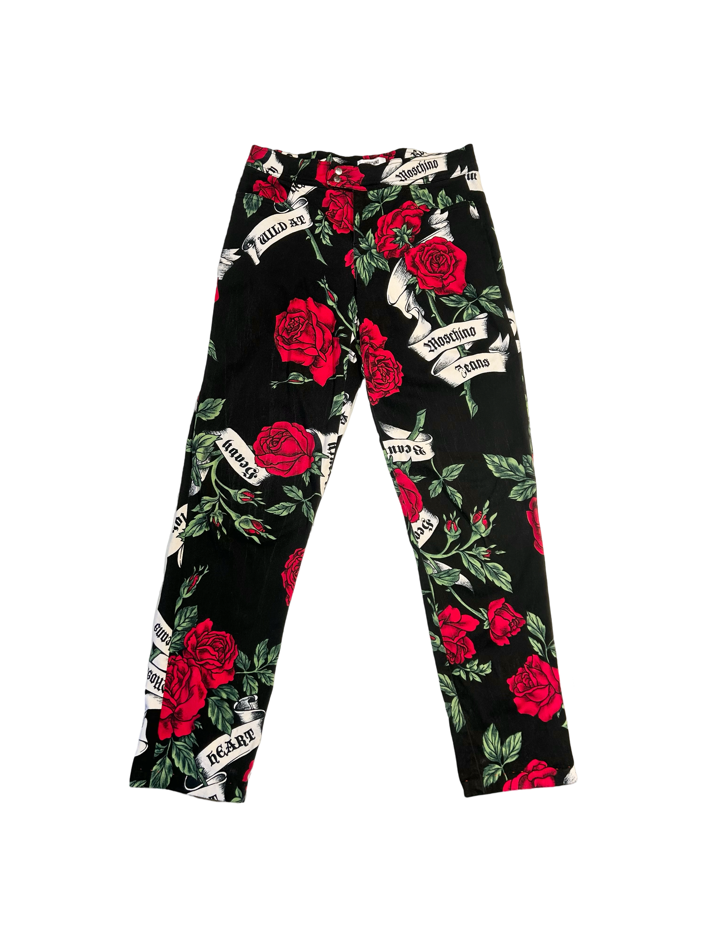 90’s Moschino rose tattoo pants