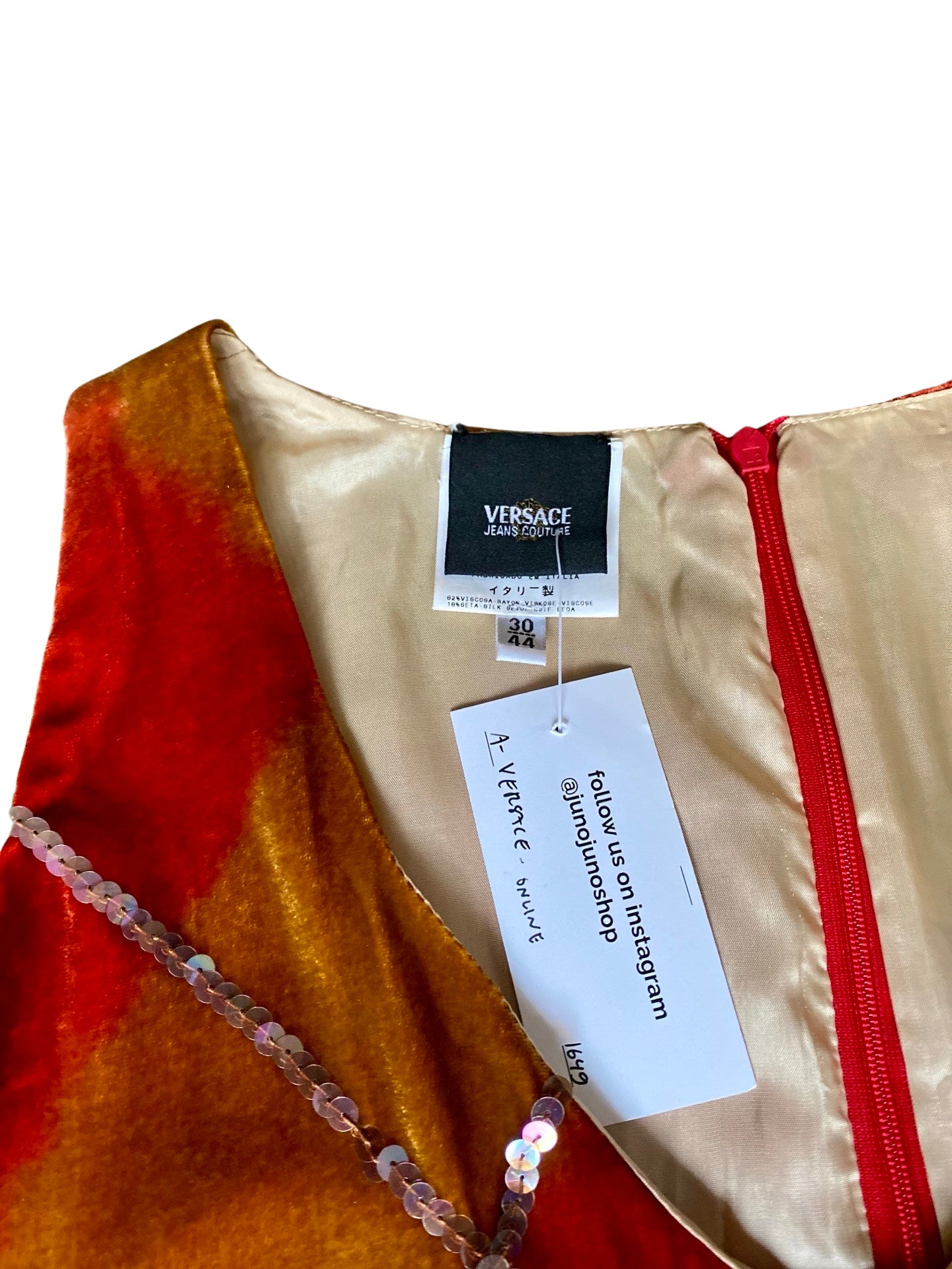 Versace Velvet Silk Dress 90’s