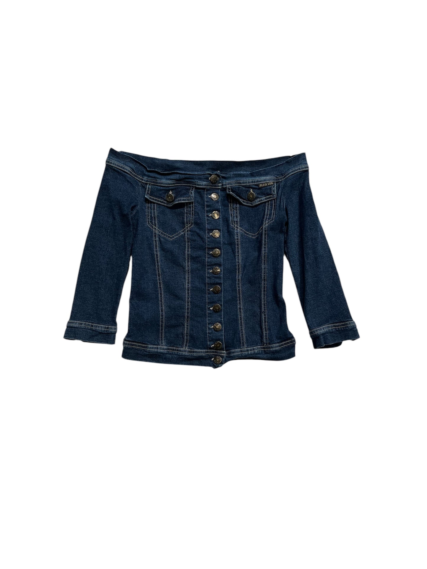 Plein Sud off shoulder denim top