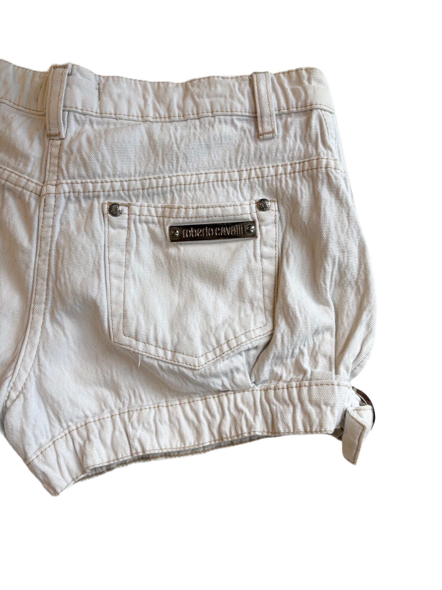 Roberto Cavalli White Denim Shorts