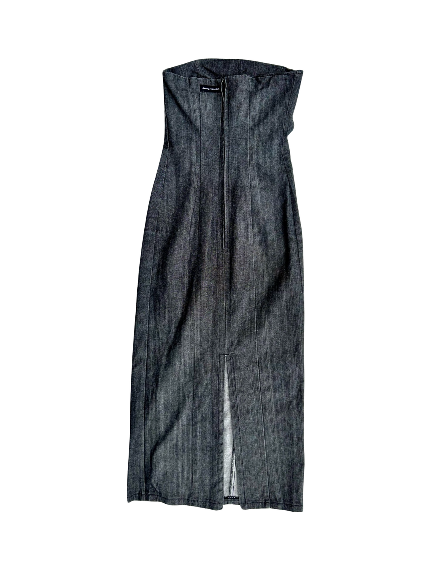Perfect denim maxi tube dress