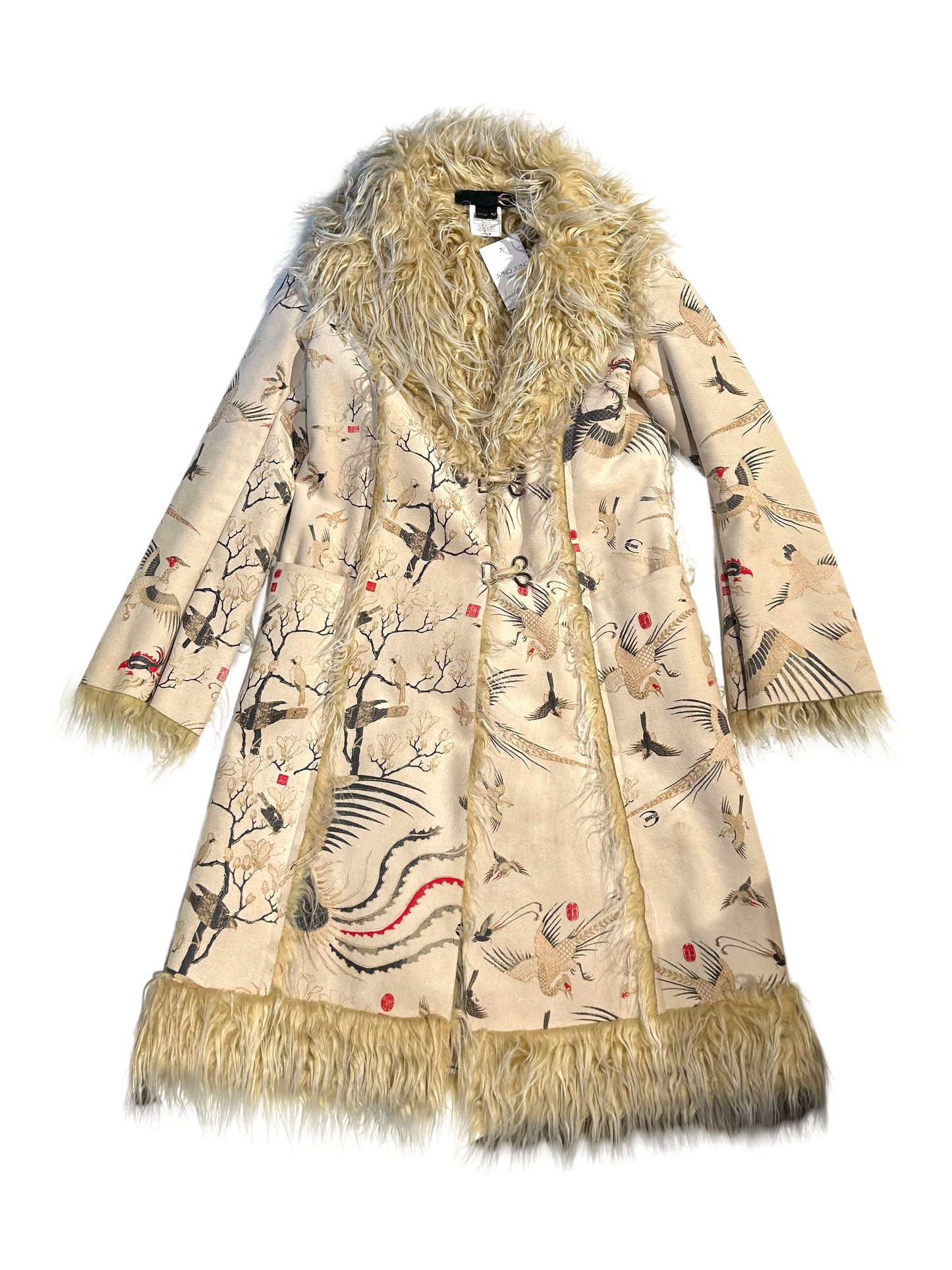 2005’s Roberto Cavalli faux fur cream coat