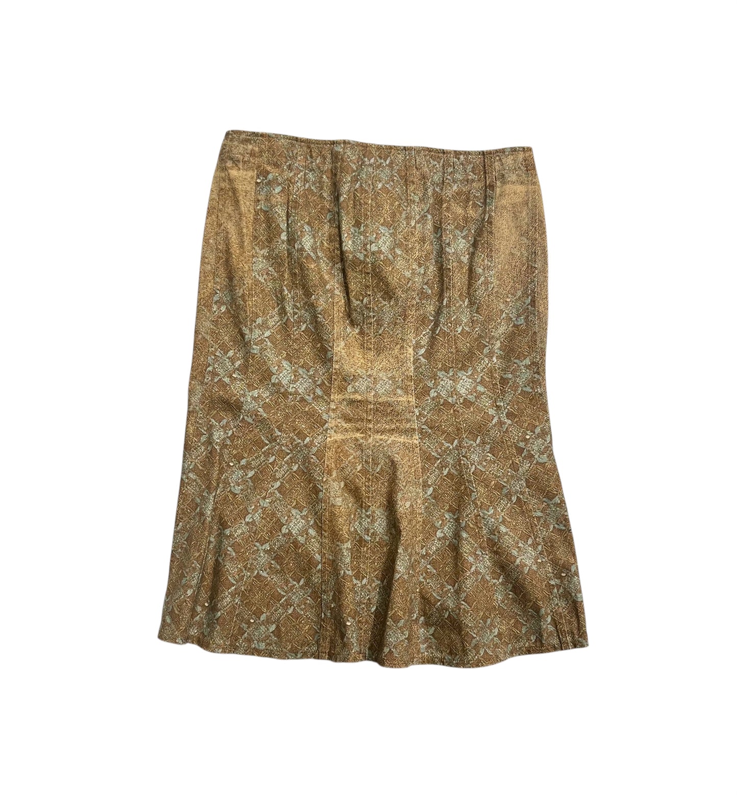Cavalli golden midi skirt