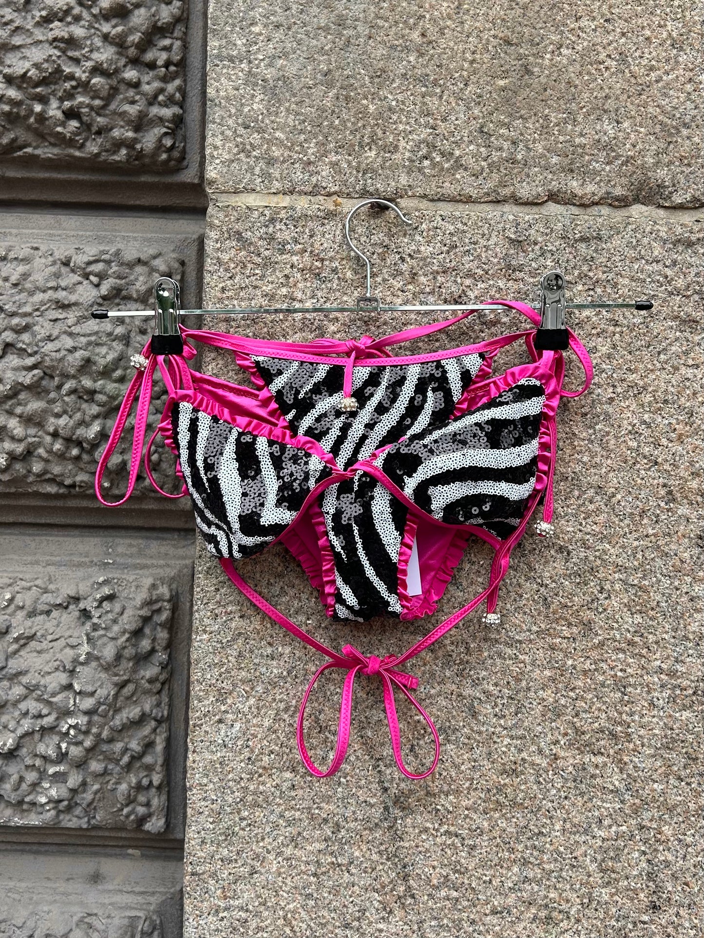 Beach Bunny zebra sequin bikini