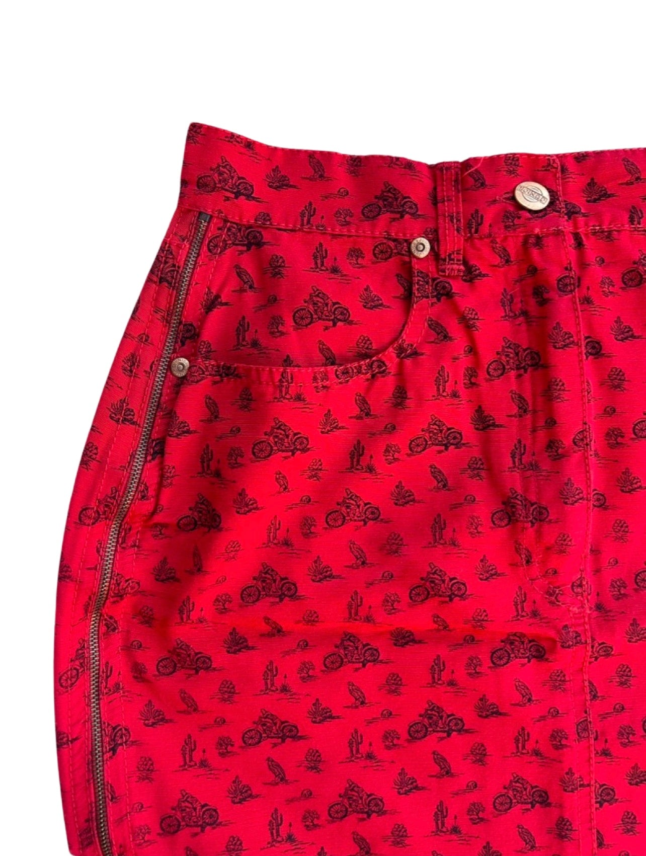 Junior Gaultier bicycle print zip skirt
