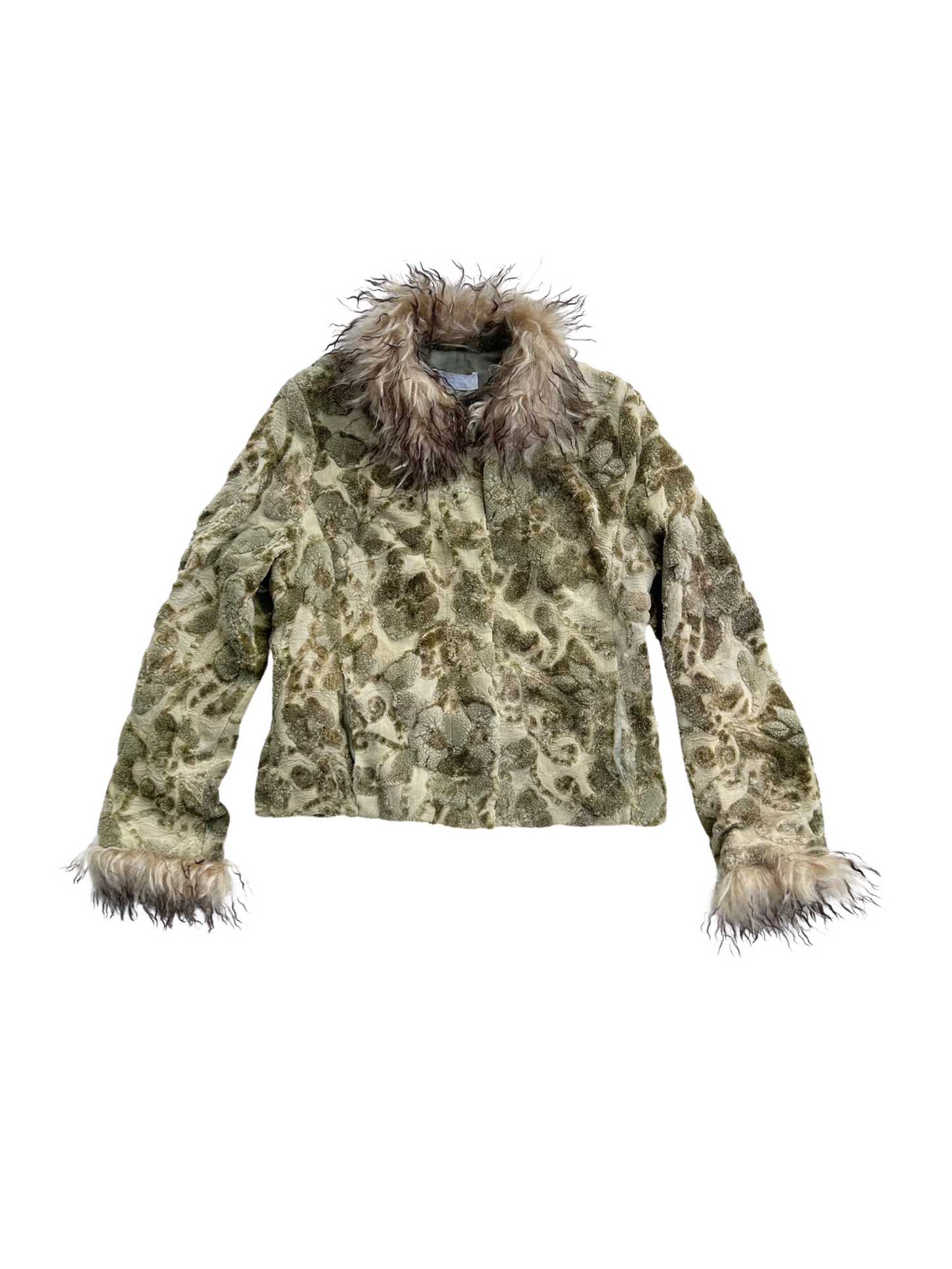 Wool & mohair combo green jacket